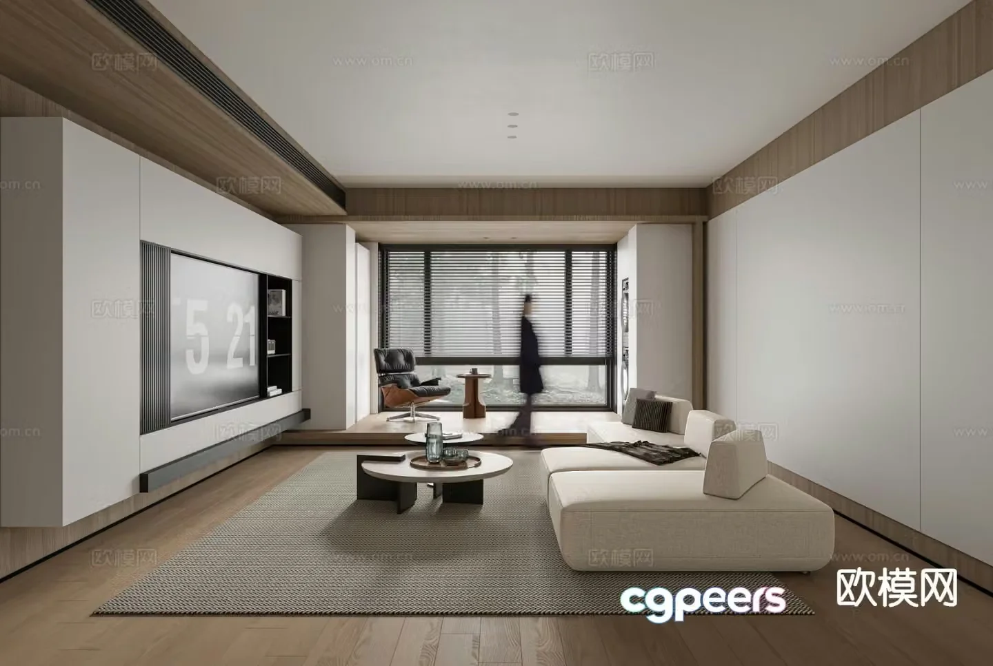 Modern living room 3d model