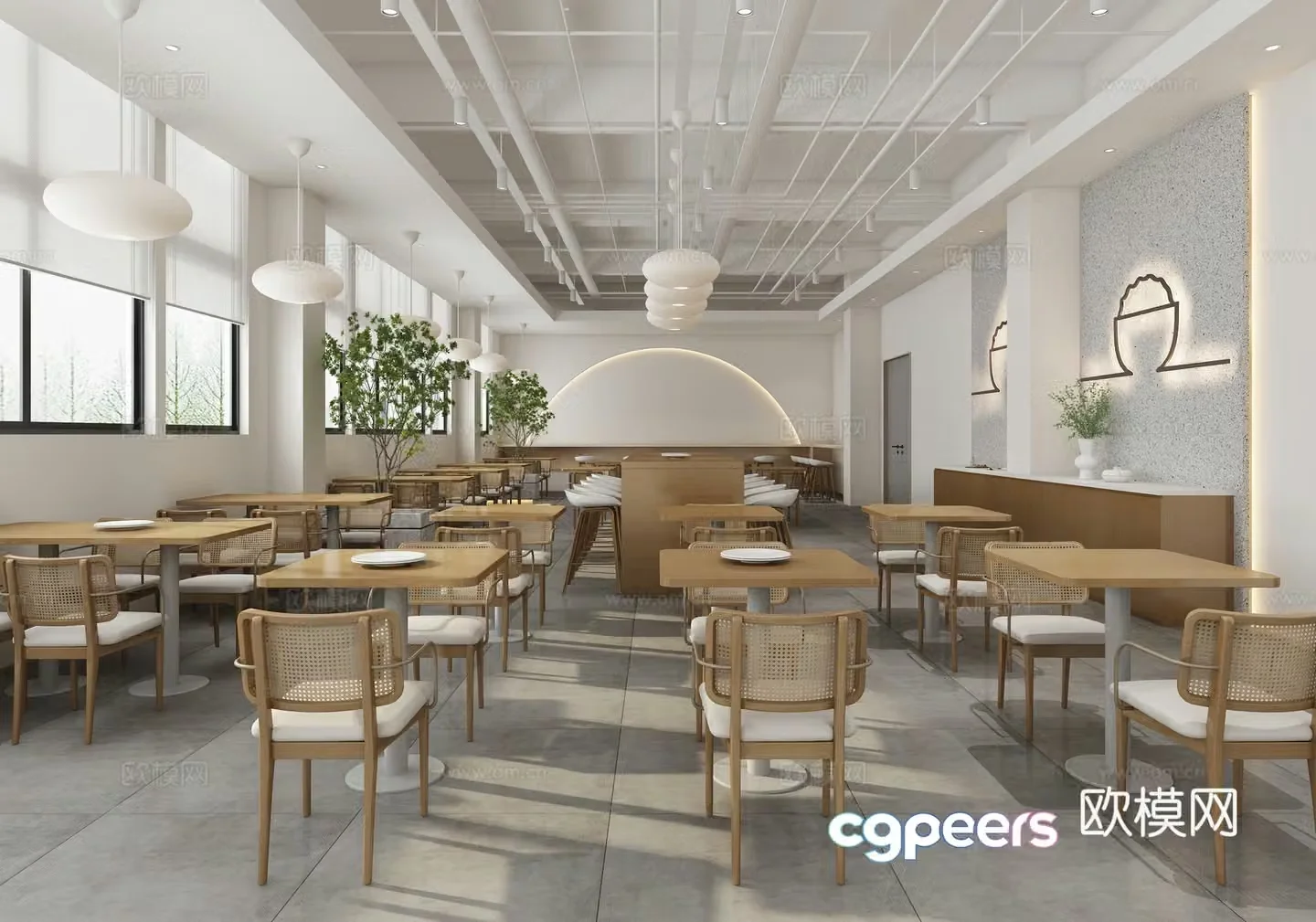 Modern restaurant 3d model