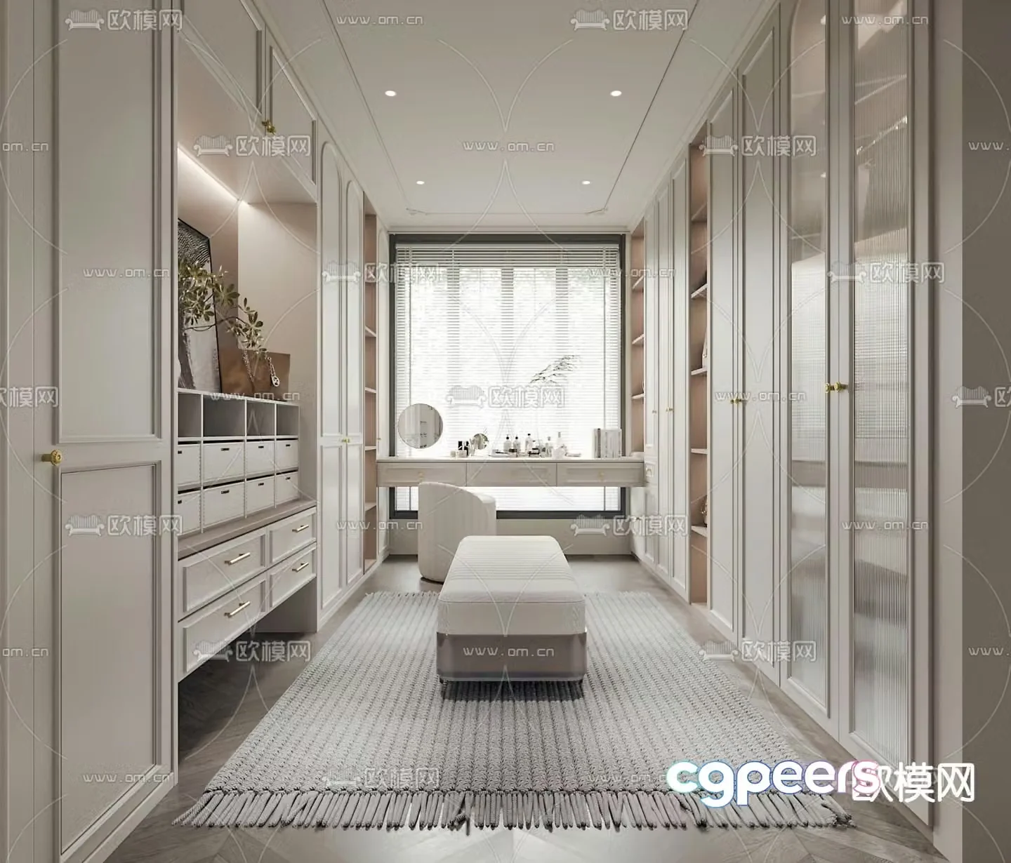 French cloakroom 3d model