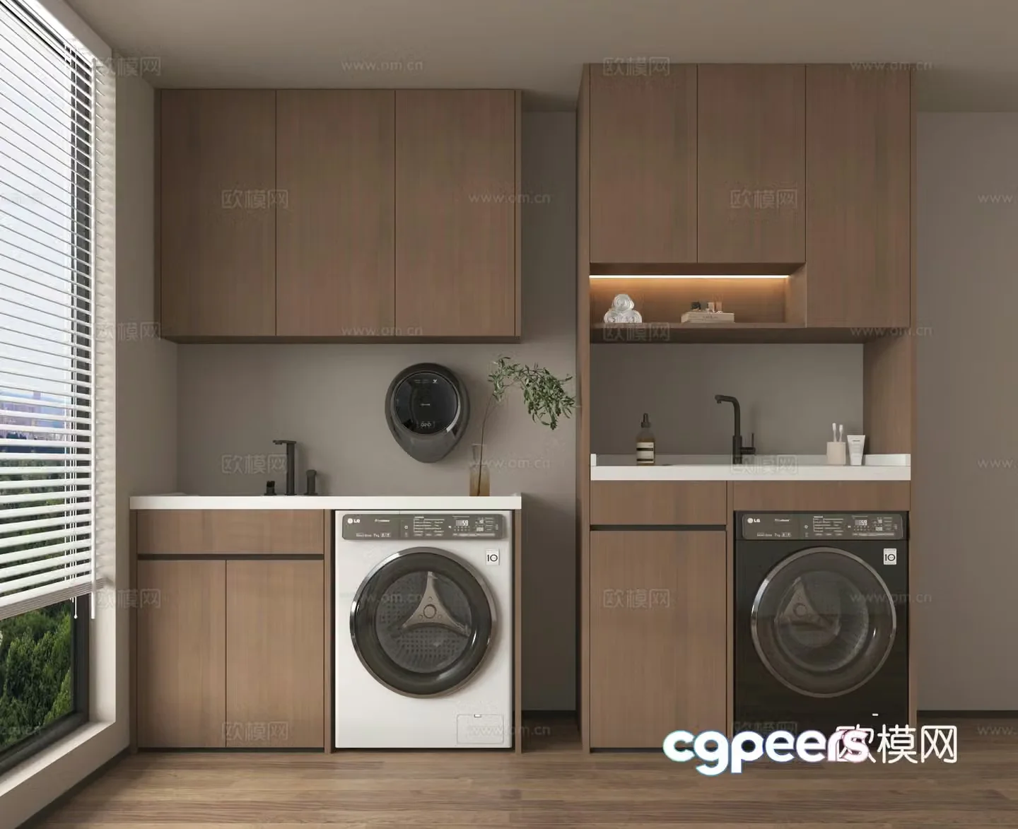 Washing machine Washing cabinet Wall-mounted washing machine 3D model