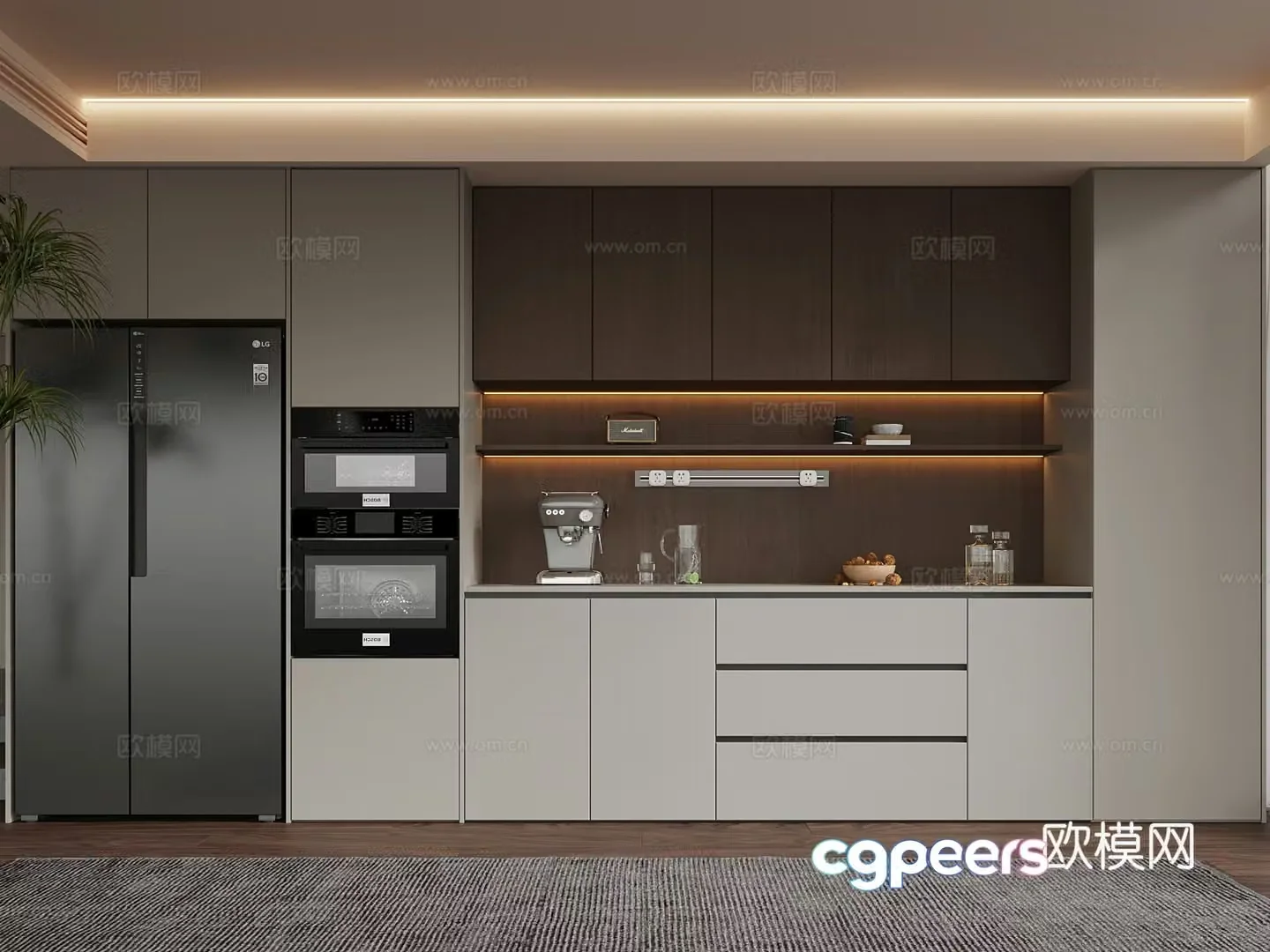 20 modern sideboard wine cabinet 3d model