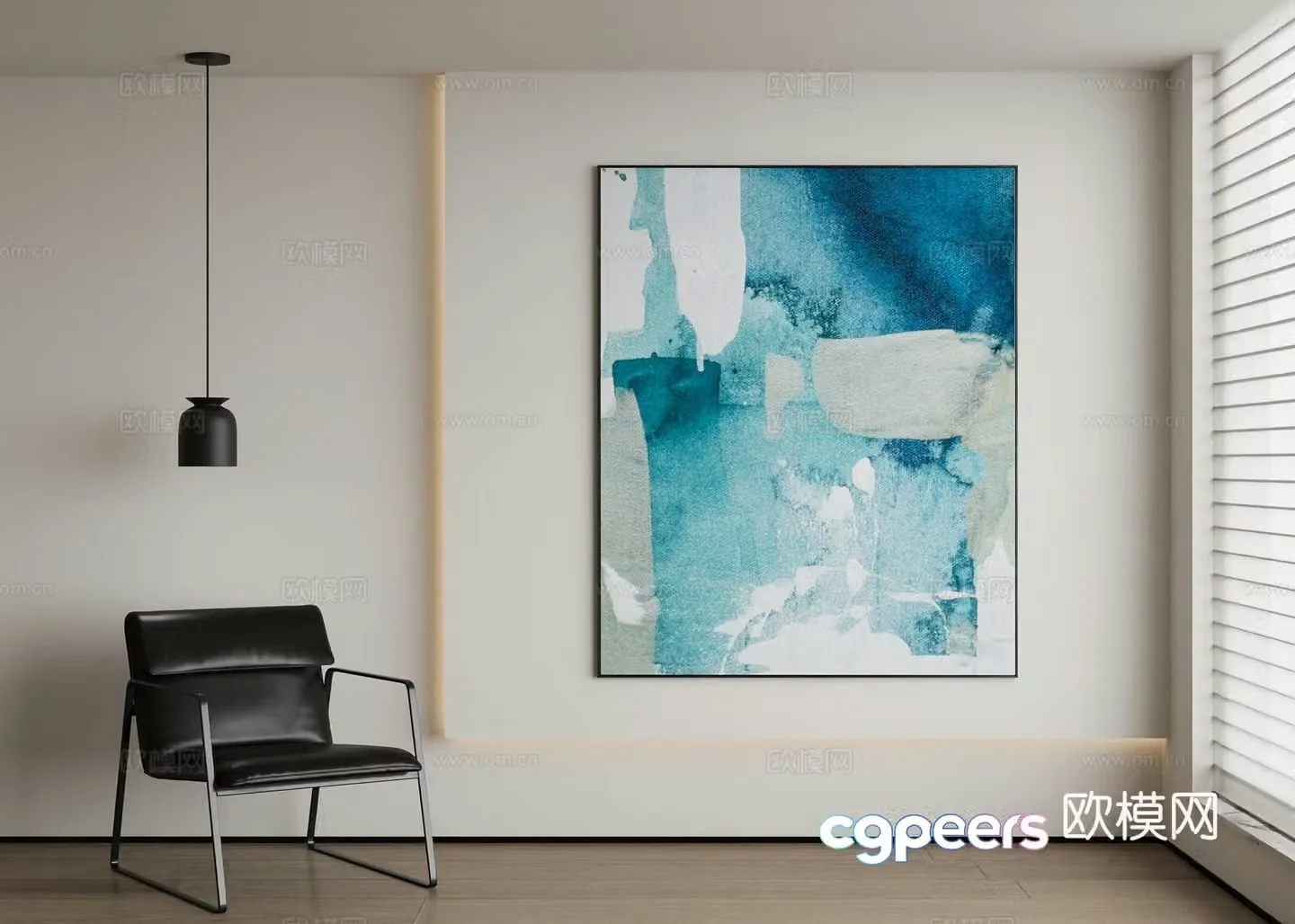 Modern decorative painting 3d model
