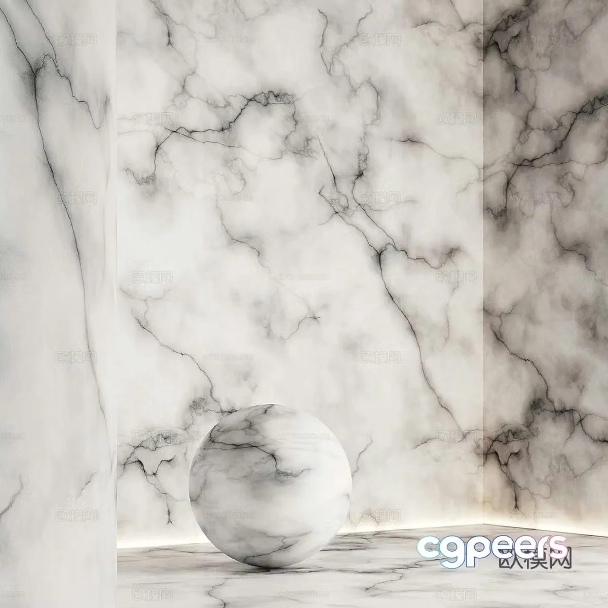 Modern stone marble stone slab marble wall 3d model