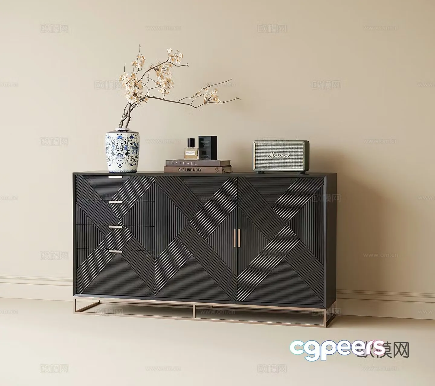 Modern porch cabinet side cabinet dining side cabinet shoe cabinet 3d model