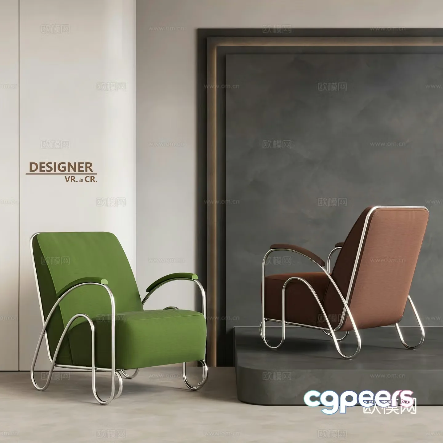 Modern sofa chair leisure chair 3d model