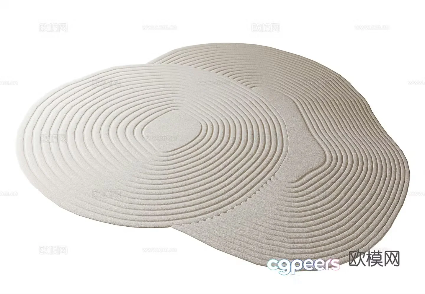 Modern shaped carpet 3d model