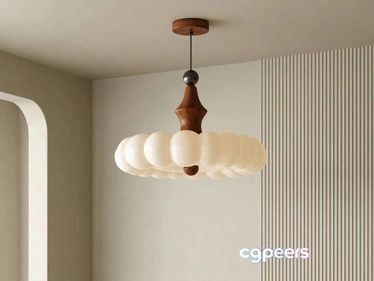 The Image Features A Light Fixture 3D Model – 5693 – VRAY Render