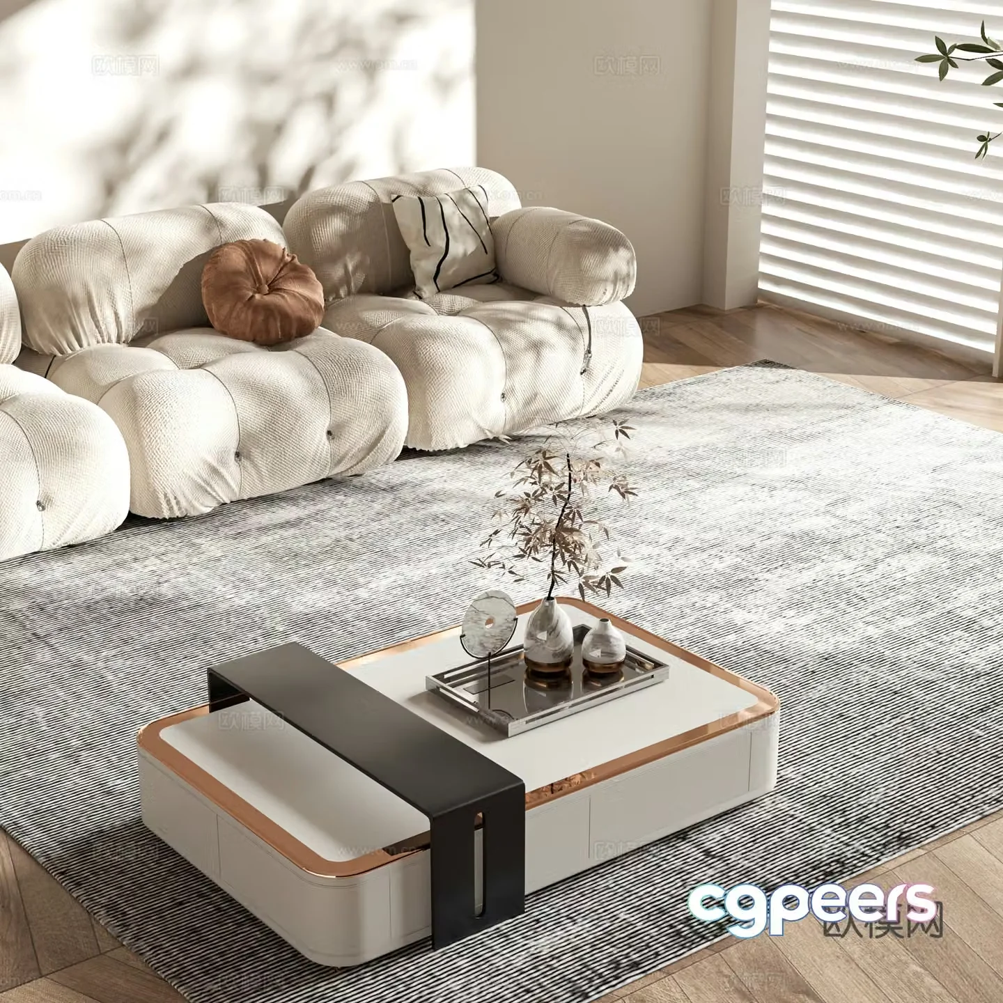 New Chinese style coffee table 3D model