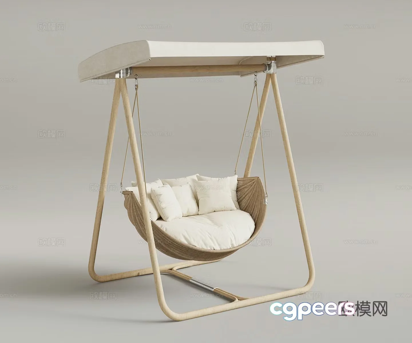 Modern swing outdoor swing chair 3d model