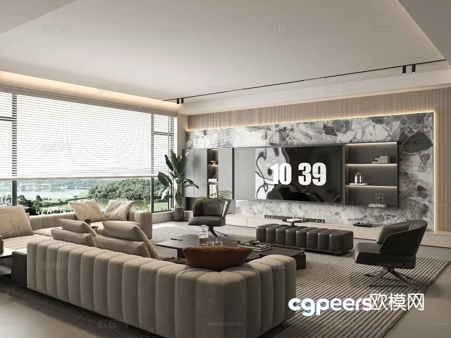 Modern living room 3d model