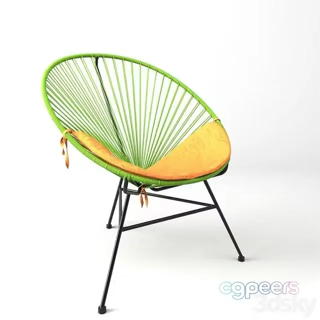 3ds Max Free – Acapulco Green Chair. Sim-Trade