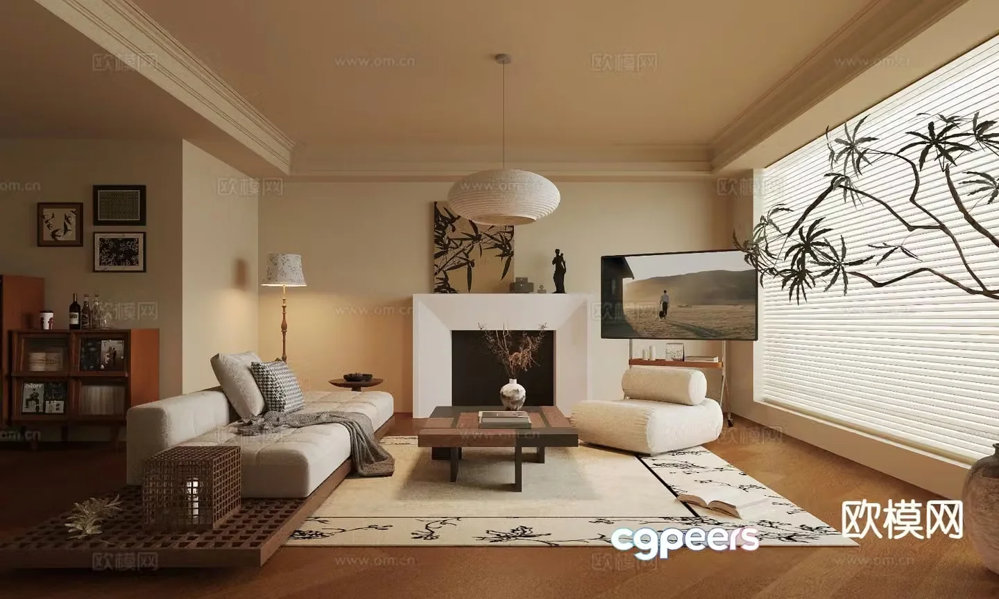 Medieval style living room 3D model