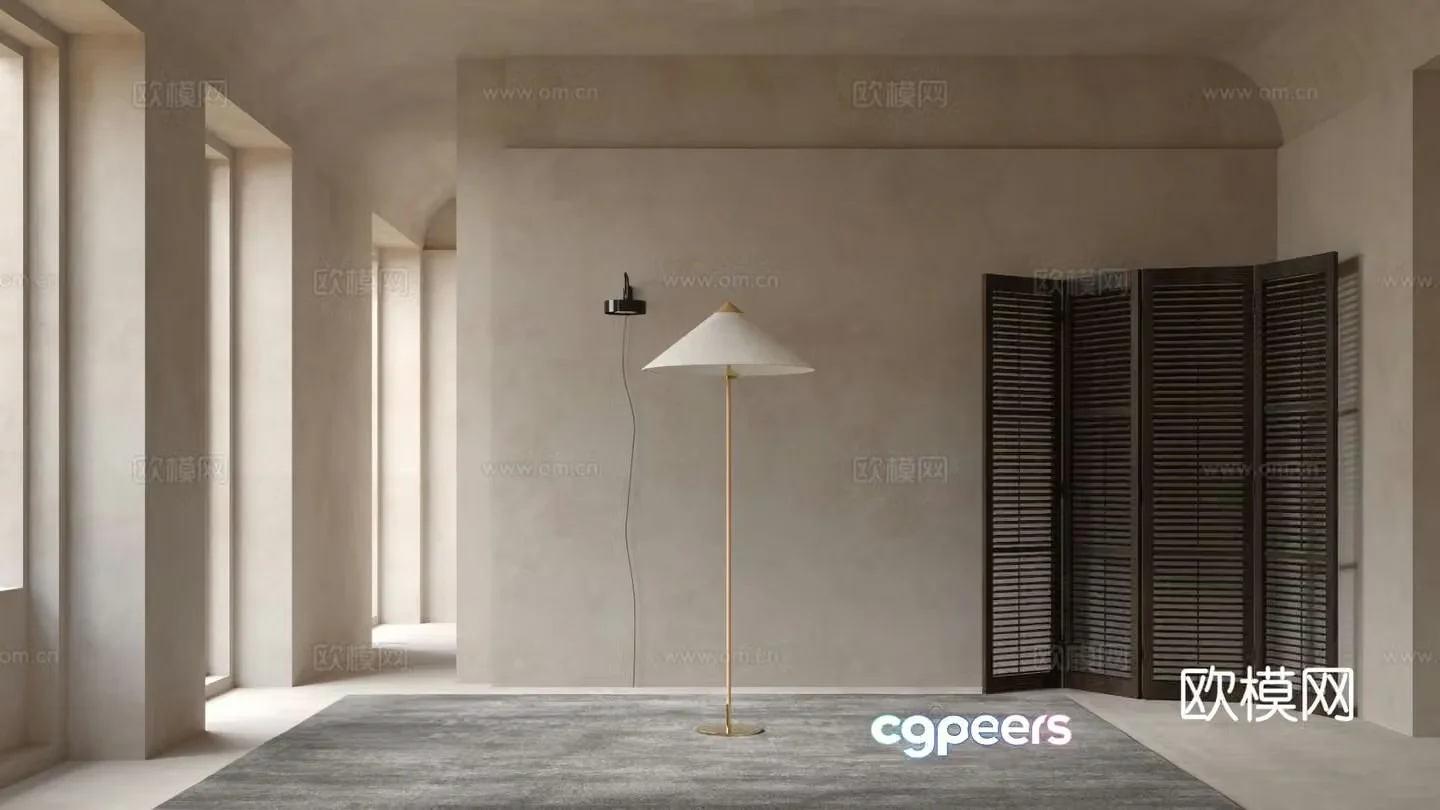 GUBI modern floor lamp 3d model