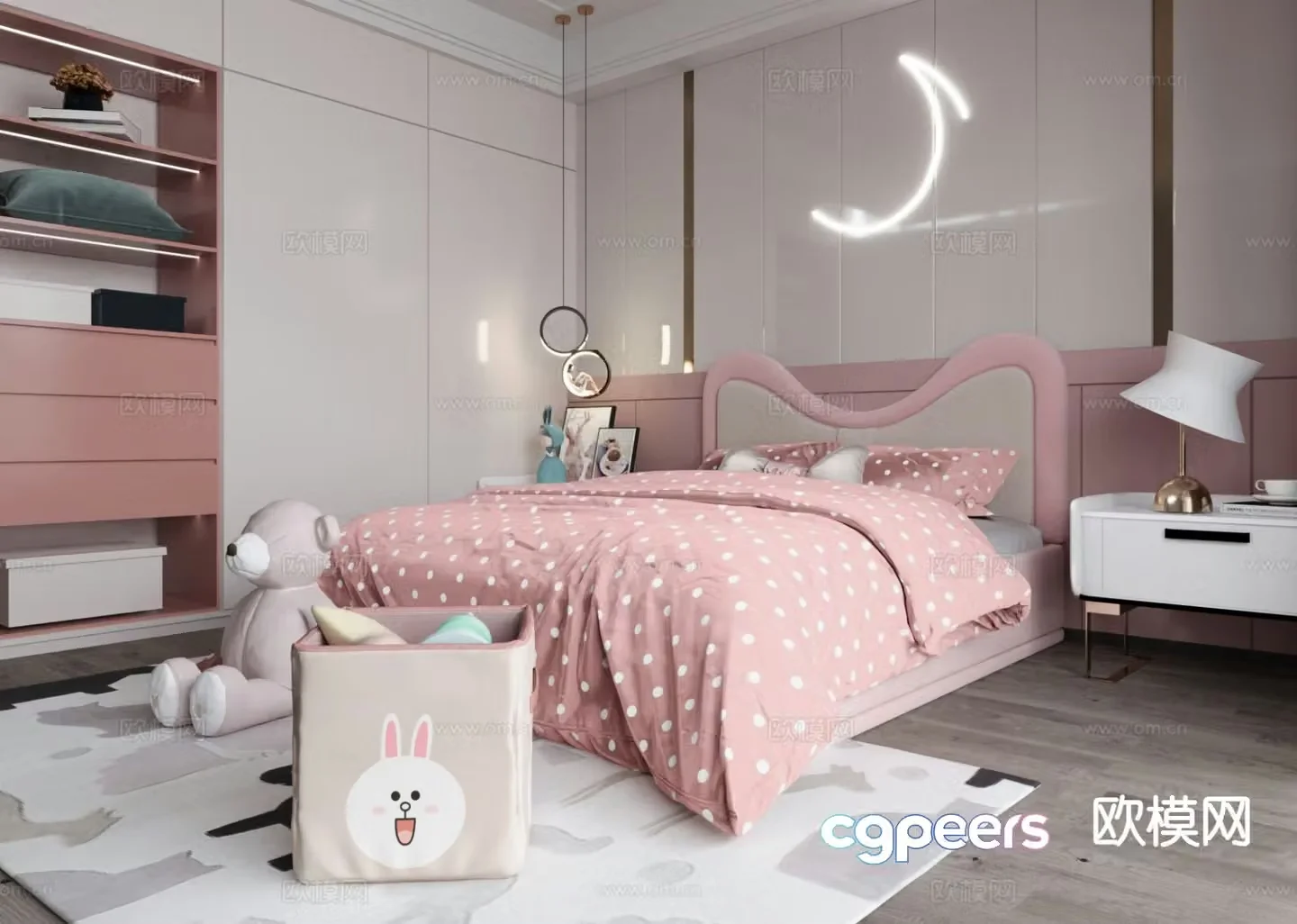 Modern children’s room daughter’s room 3d model