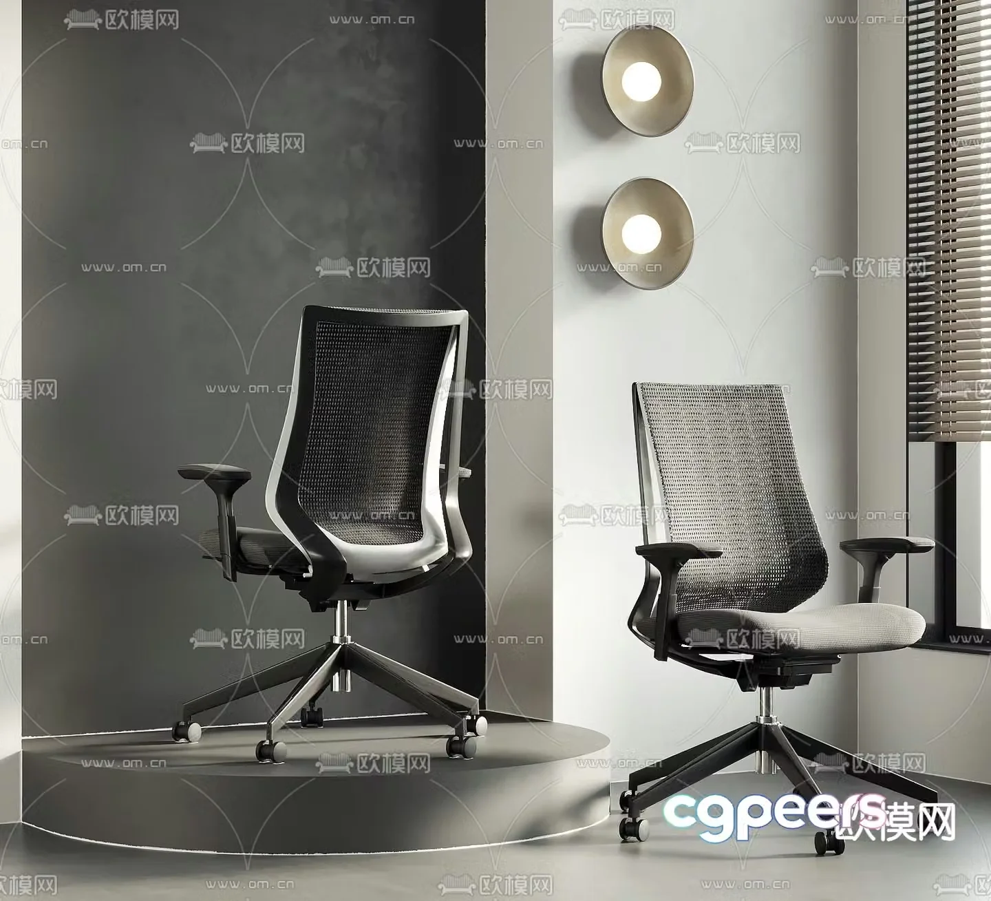 Office chair staff chair 3d model