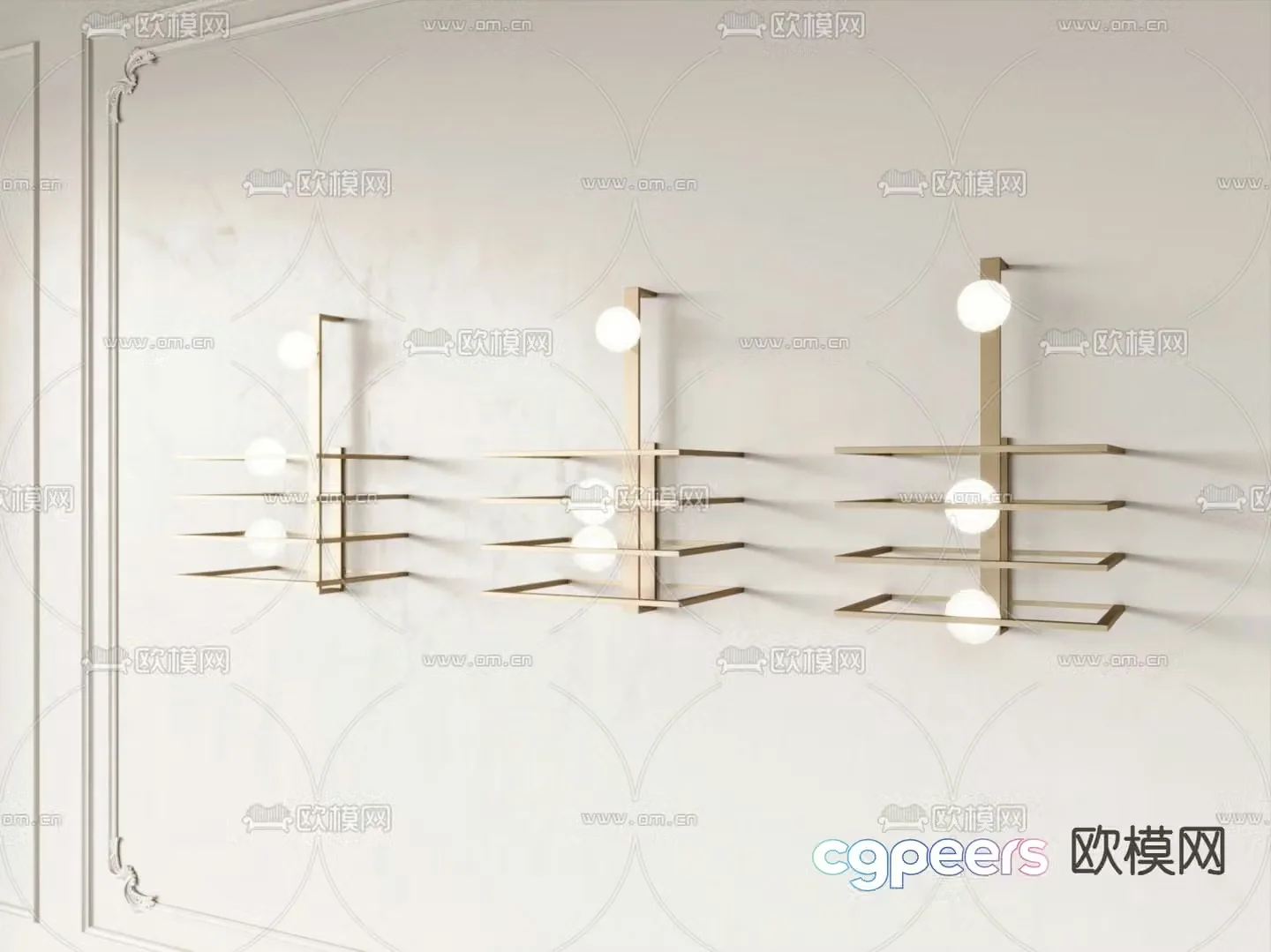 Light luxury wall lamp decorative wall lamp 3d model