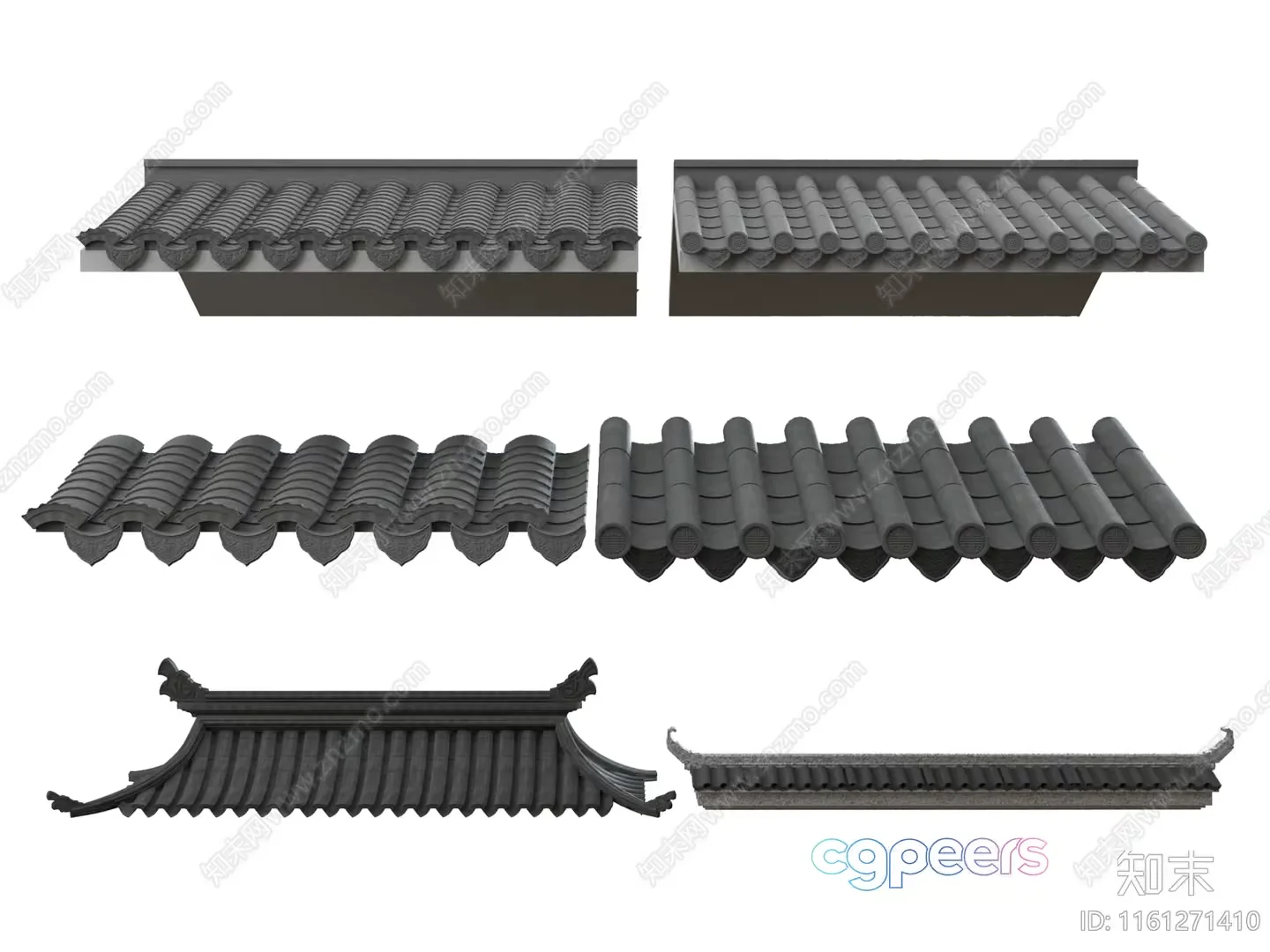 Roofs Of Various Styles 3D Model – 17145 – VRAY Render