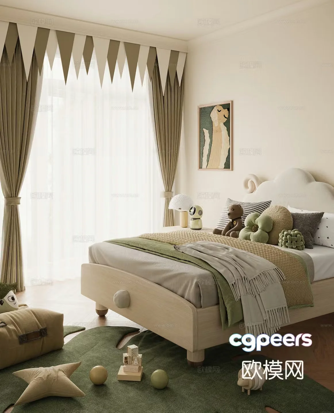 Modern children’s room 3d model