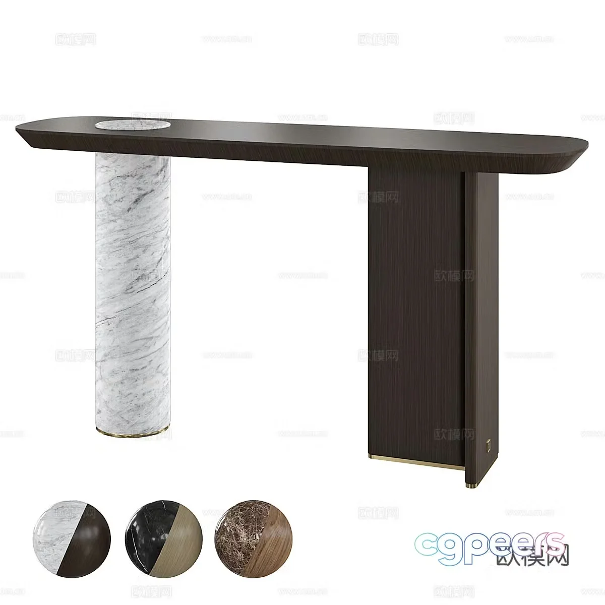 New Chinese light luxury Console Kahlo end viewing platform 3D model