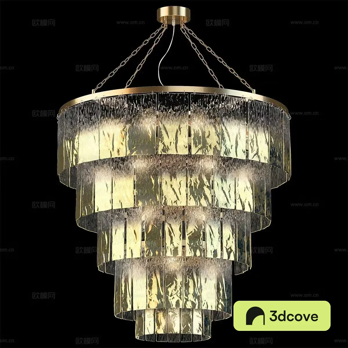 Light luxury chandelier glass chandelier