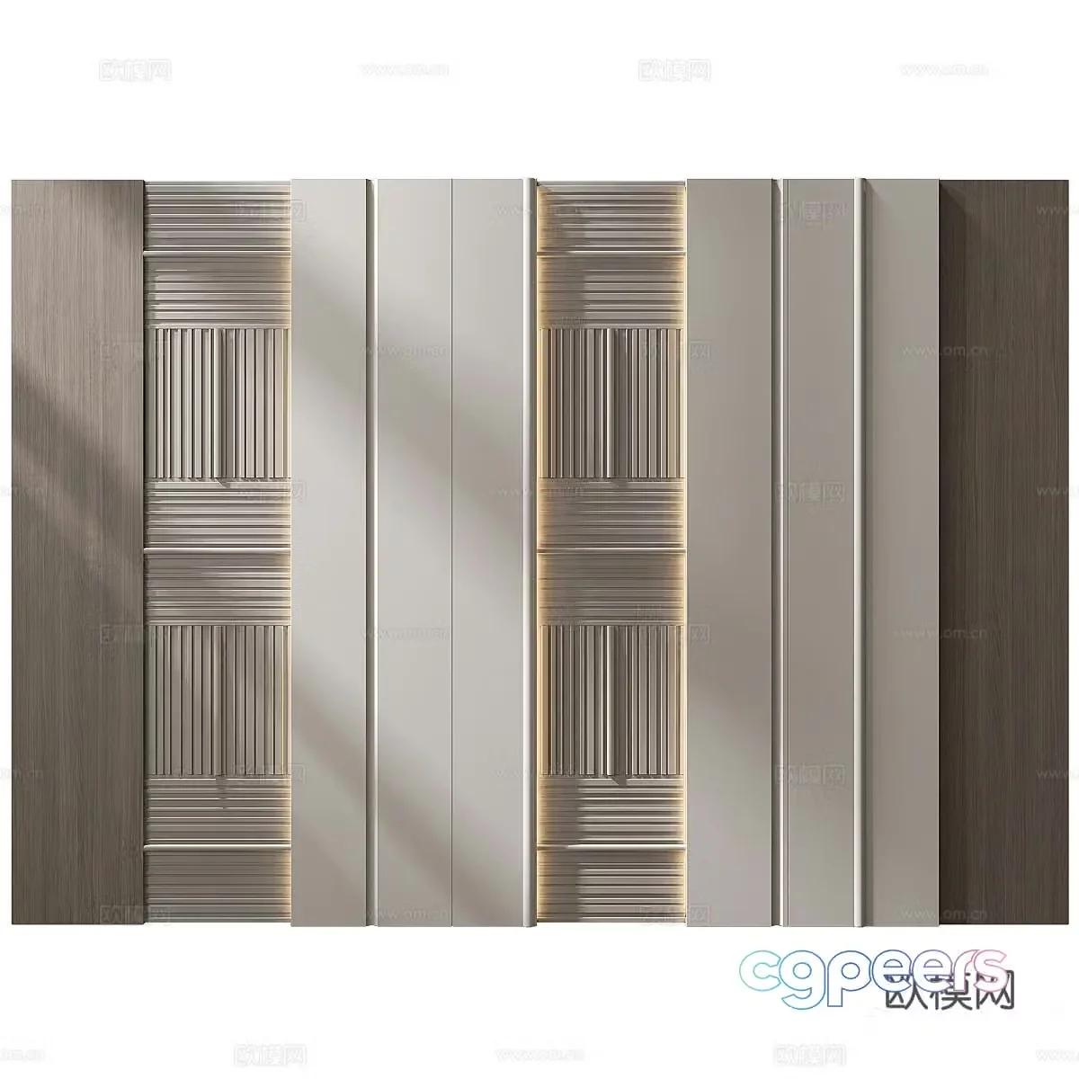 New Chinese style background wall 3d model