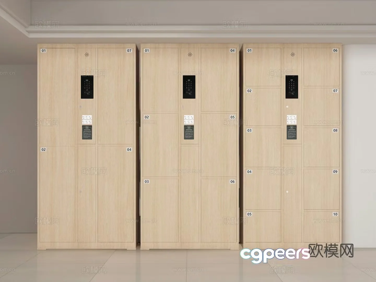 3d model of locker