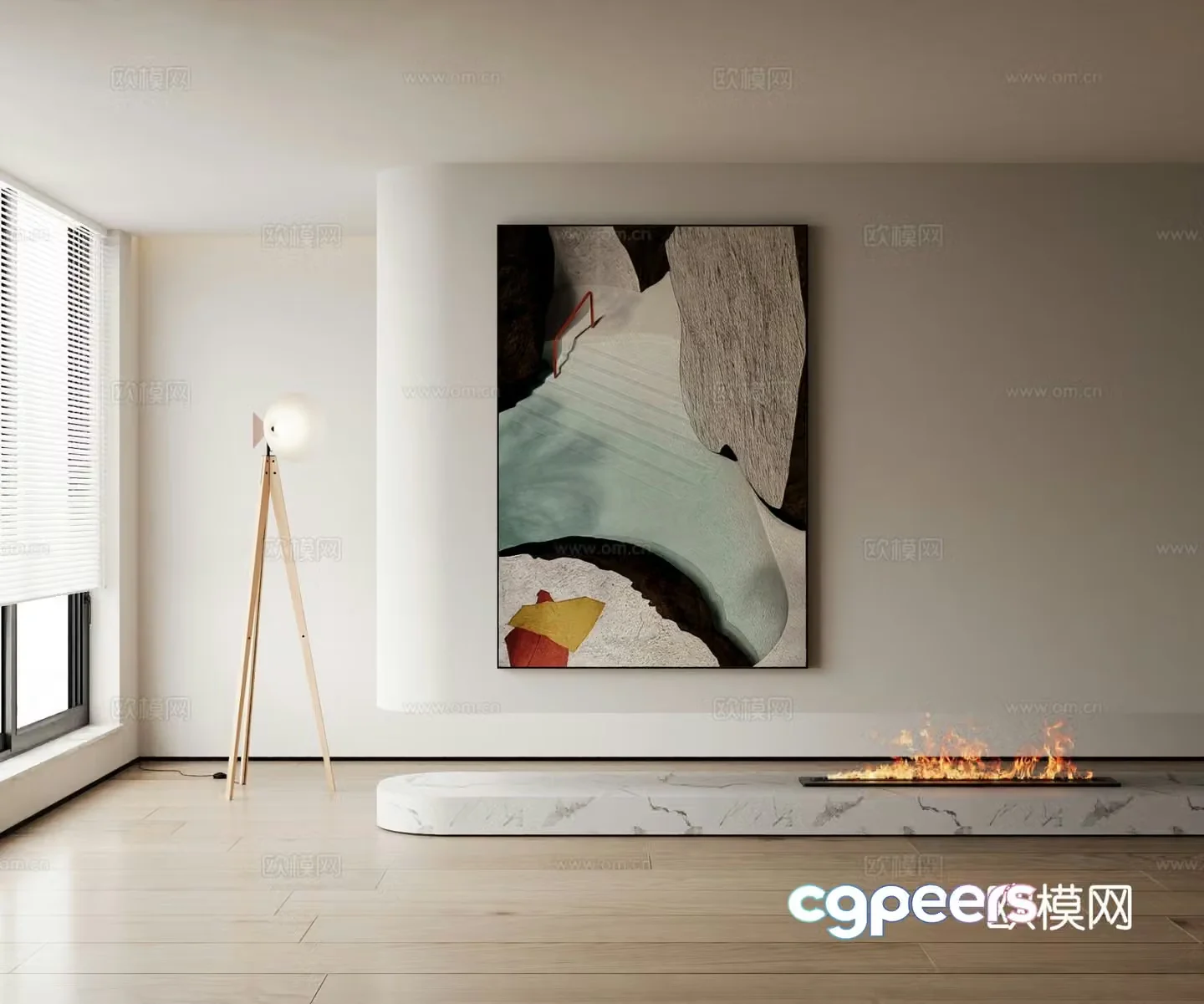 Modern decorative painting 3d model