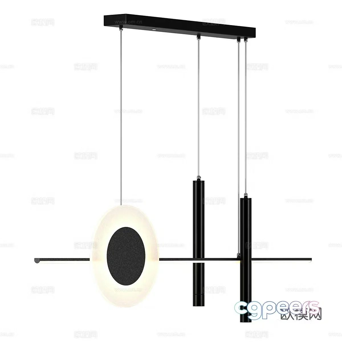 Modern Italian minimalist decorative chandelier 3d model
