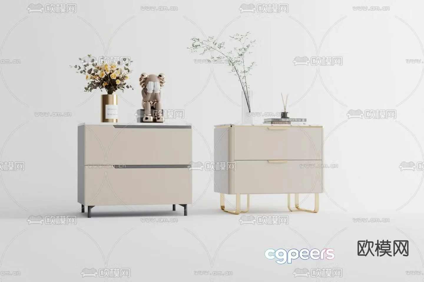 bedside table 3d model