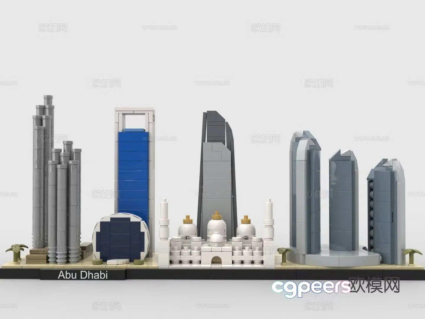 Lego toys building block toys city skyline 3d model