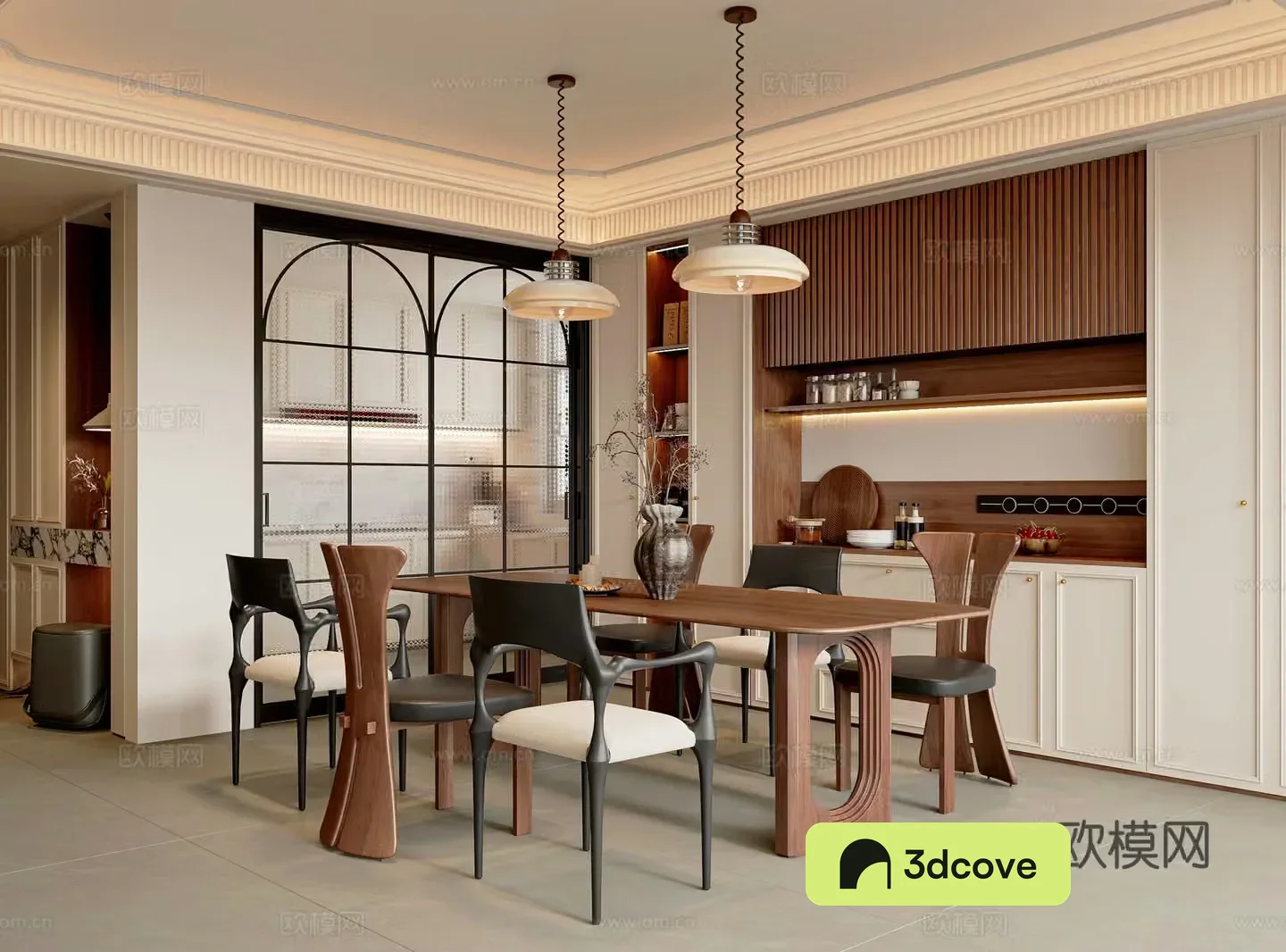 French medieval restaurant dining table and chair combination sideboard chandeliers restaurant accessories dining chairs