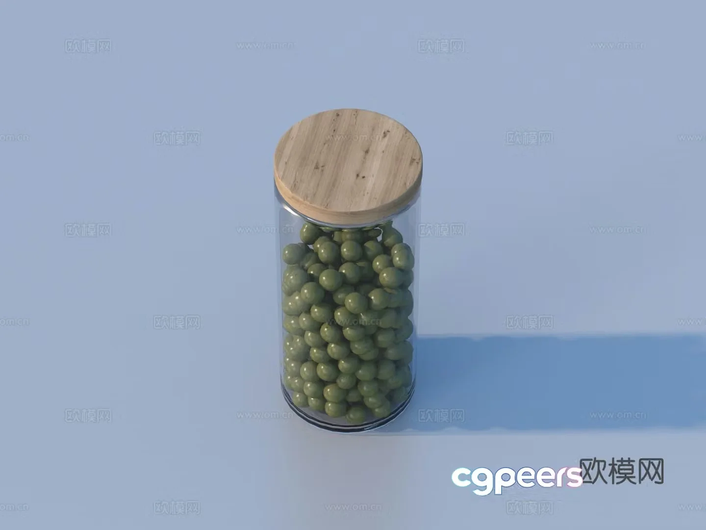 Canned snacks Glass jar Casual snacks Dried fruit 3D model