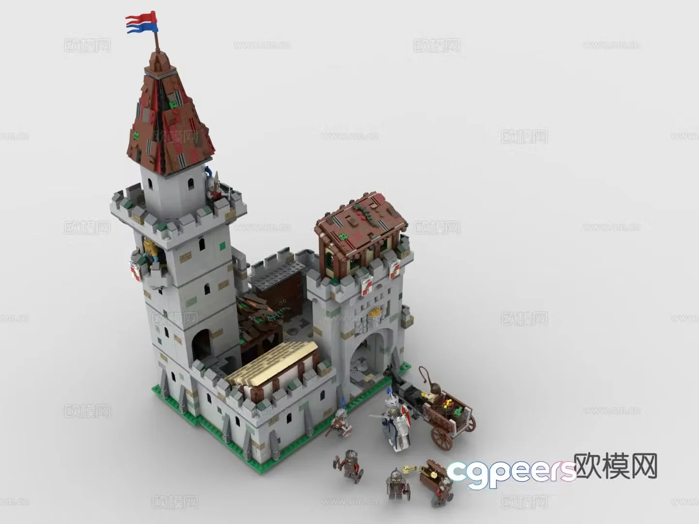 LEGO LEGO toys building blocks medieval castle knight 3d model