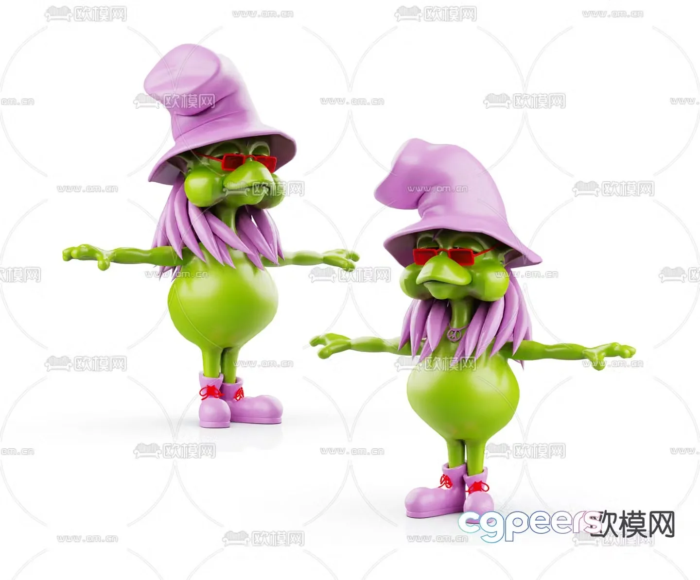 Modern cartoon doll toy 3d model