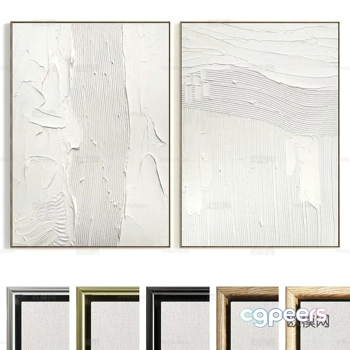 New Chinese style decorative painting 3D model