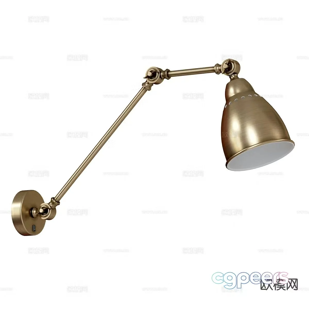 Industrial style wall lamp swing arm wall lamp 3d model