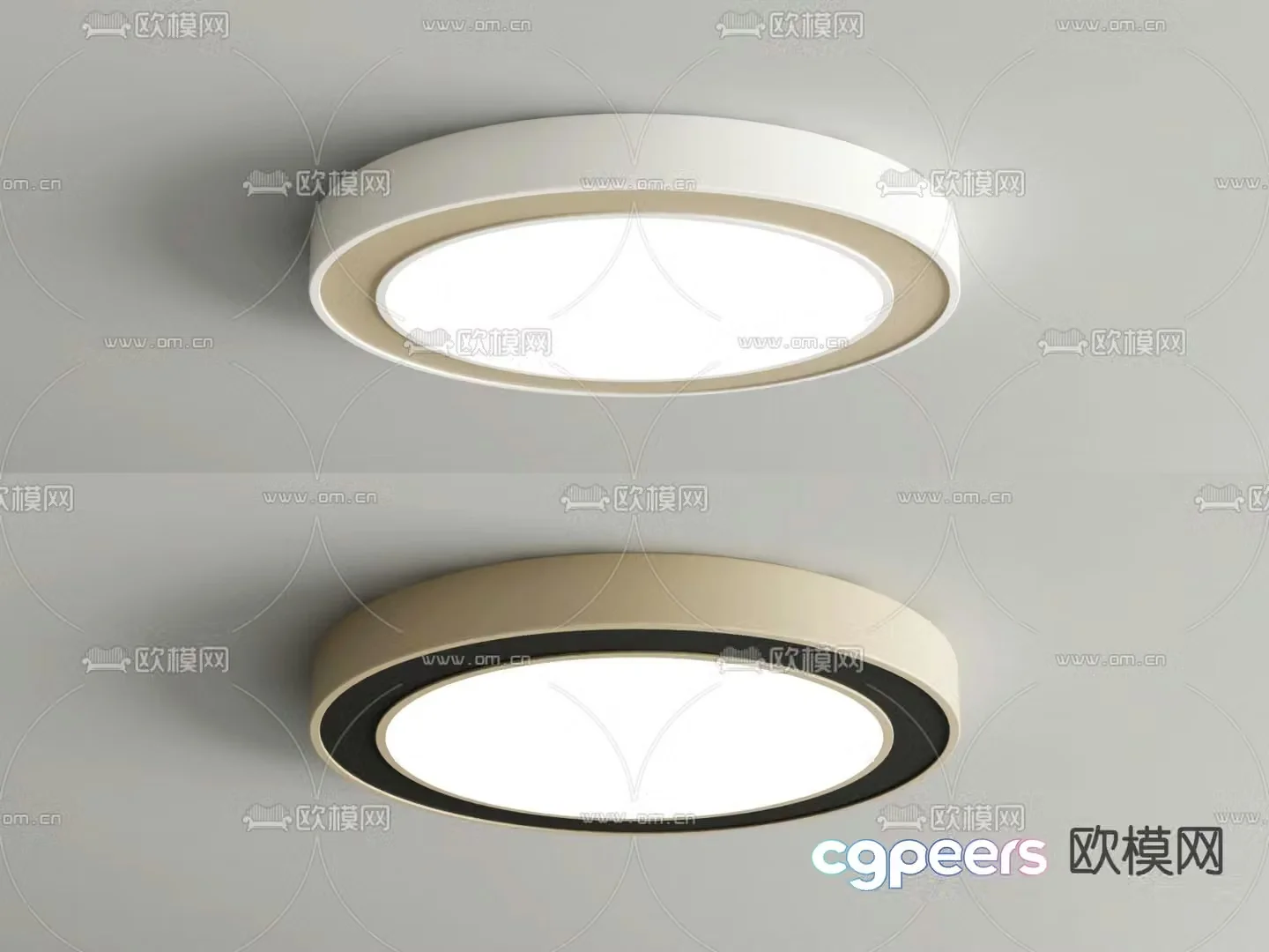 Circular ceiling light Bedroom light 3d model