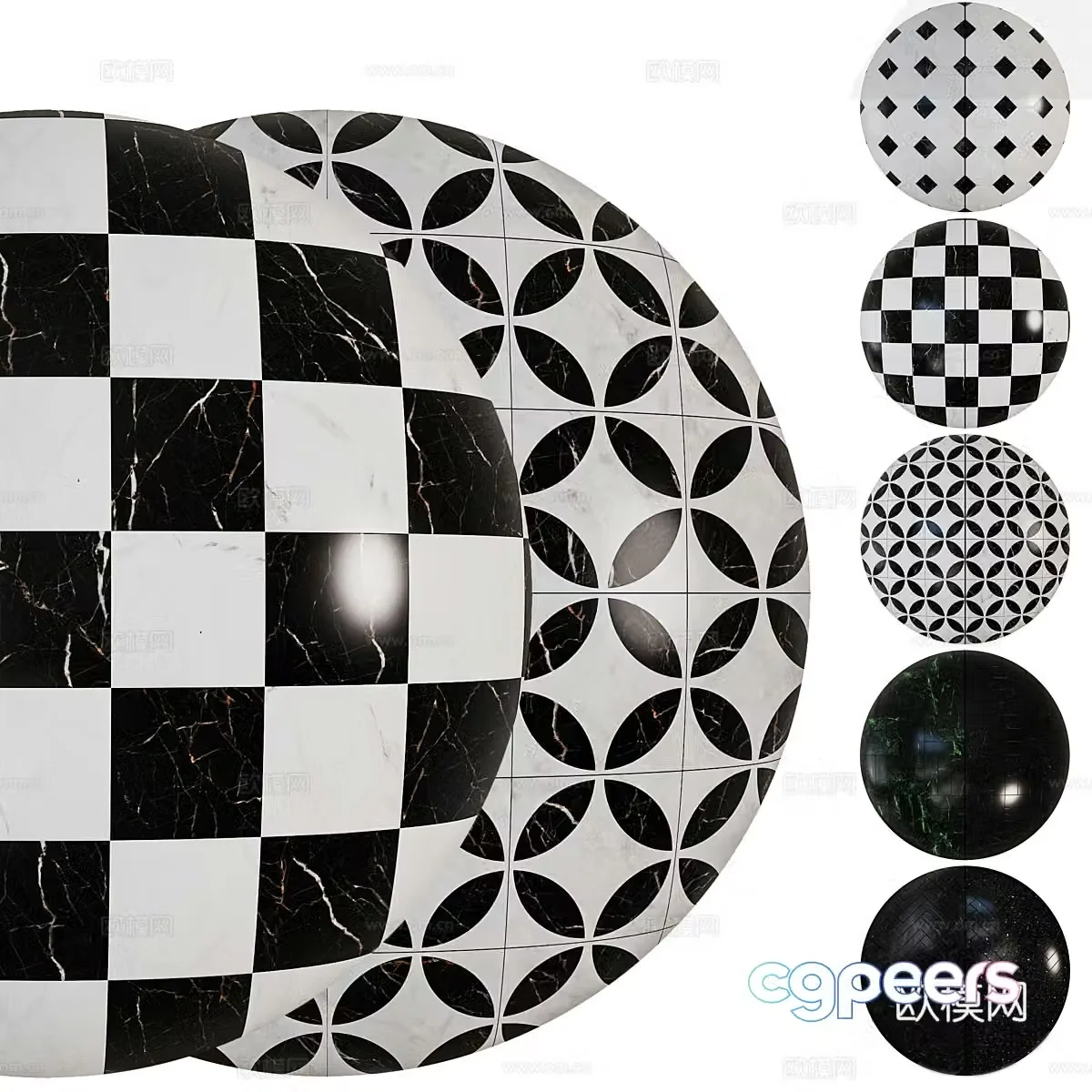 French parquet tiles 3d model