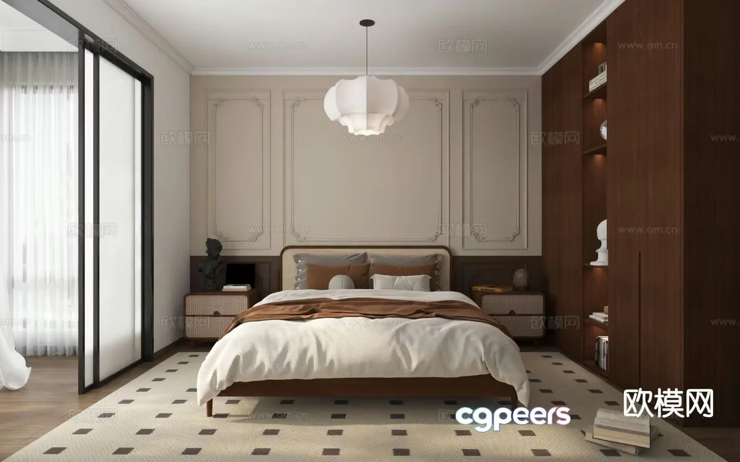 Medieval style bedroom master bedroom 3d model