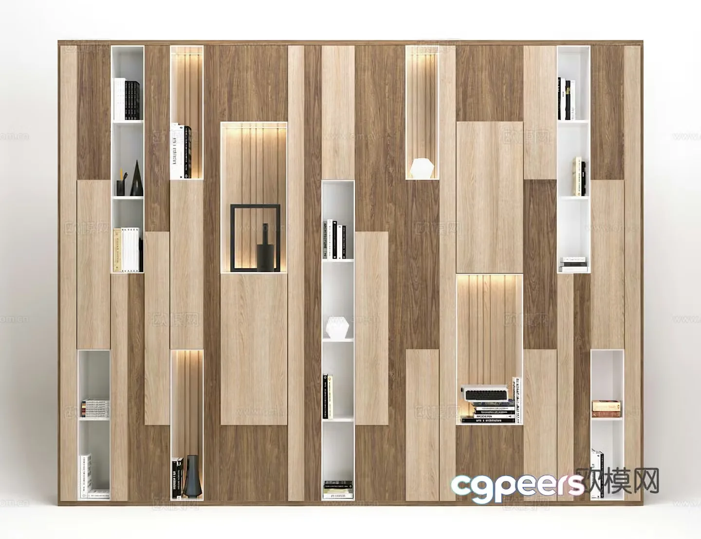 Modern display cabinet spacer cabinet 3d model