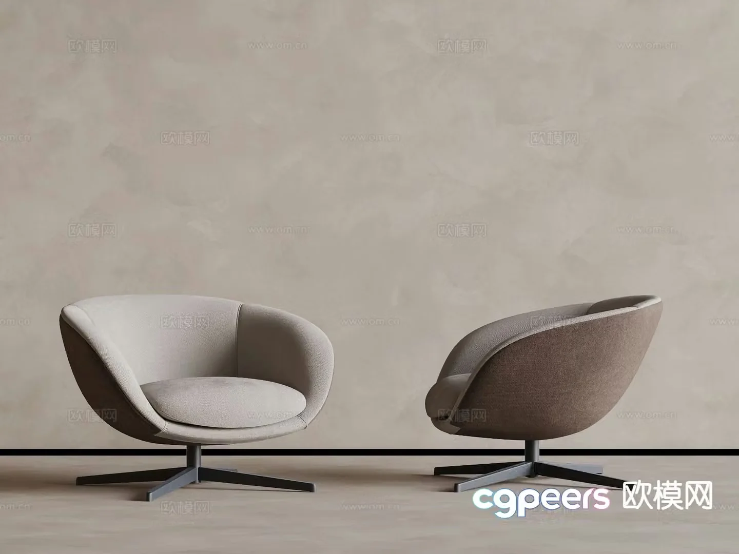 Modern leisure chair sofa chair 3d model