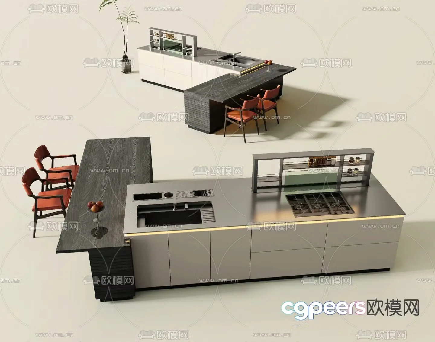 Cabinet Zhongdao Cabinet Operating Table 3D Model