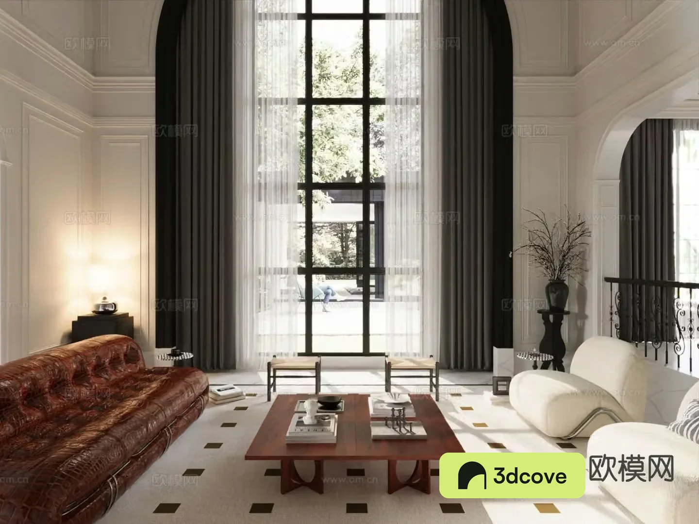 living room in simple European villa