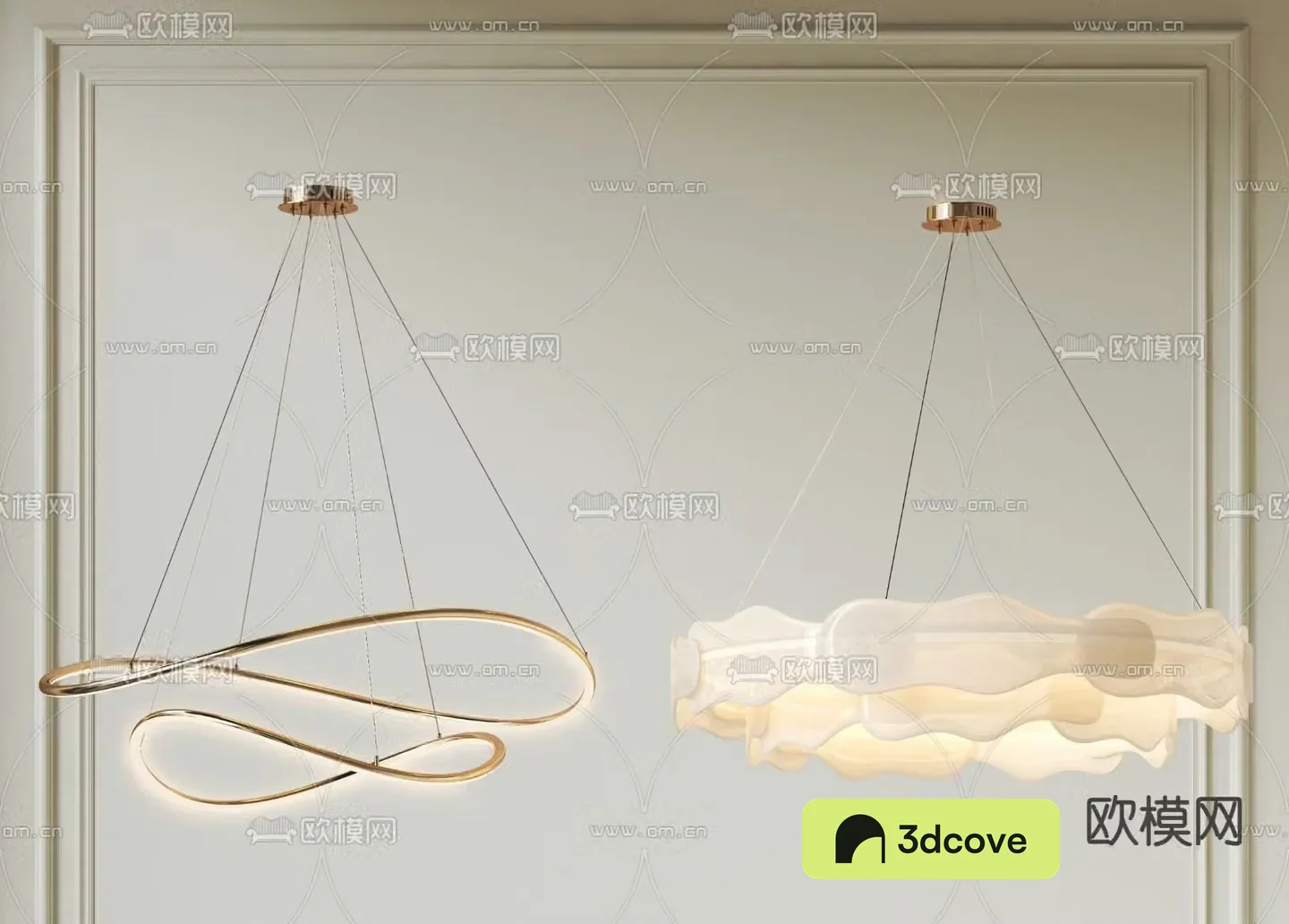 Light luxury chandelier ring chandelier art chandelier