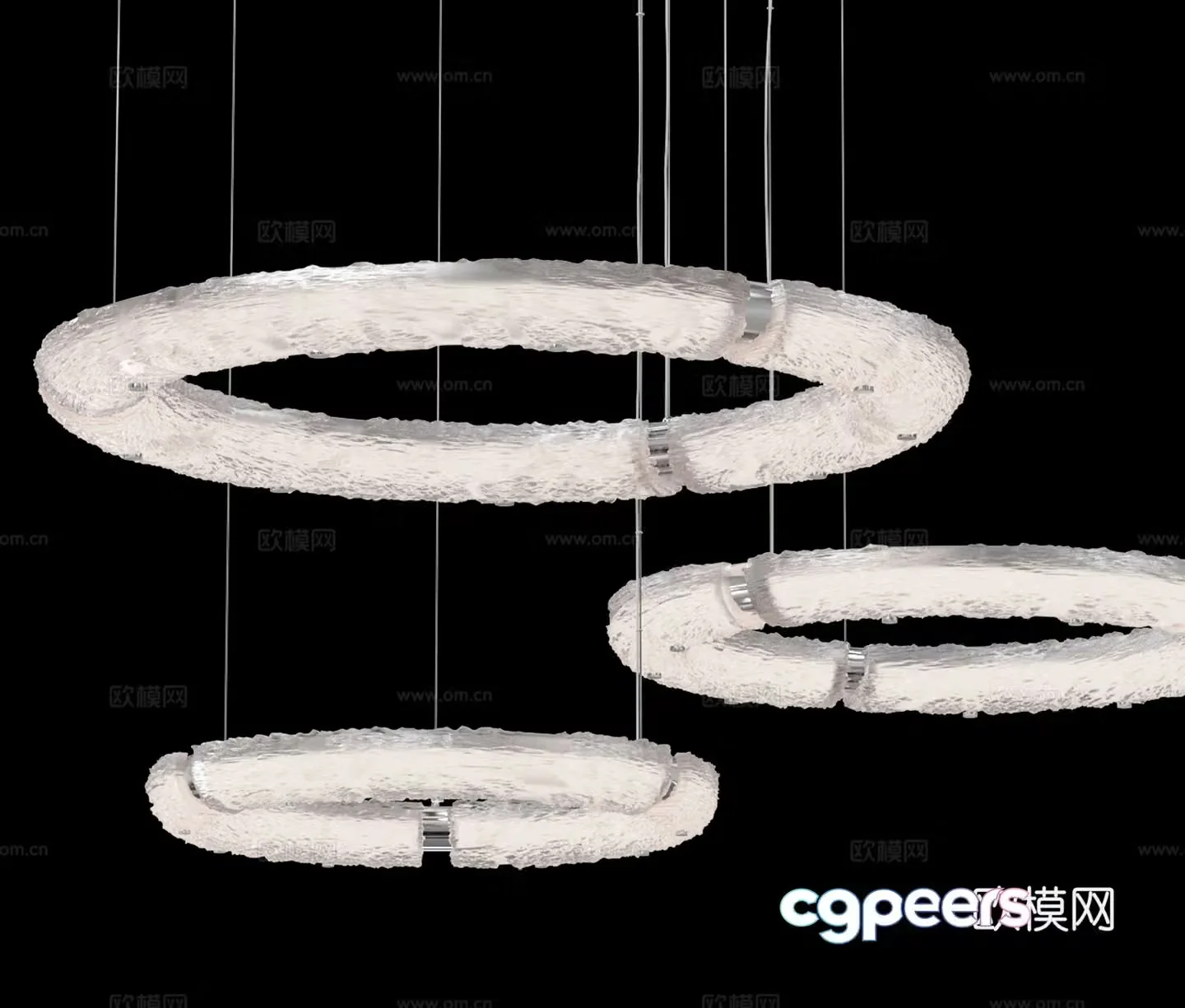 Ring Chandelier Chandelier Combination High Chandelier 3D Model