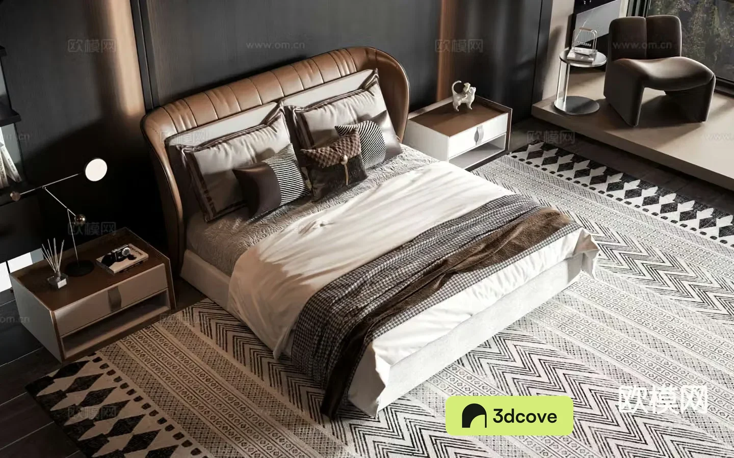 Modern double bed