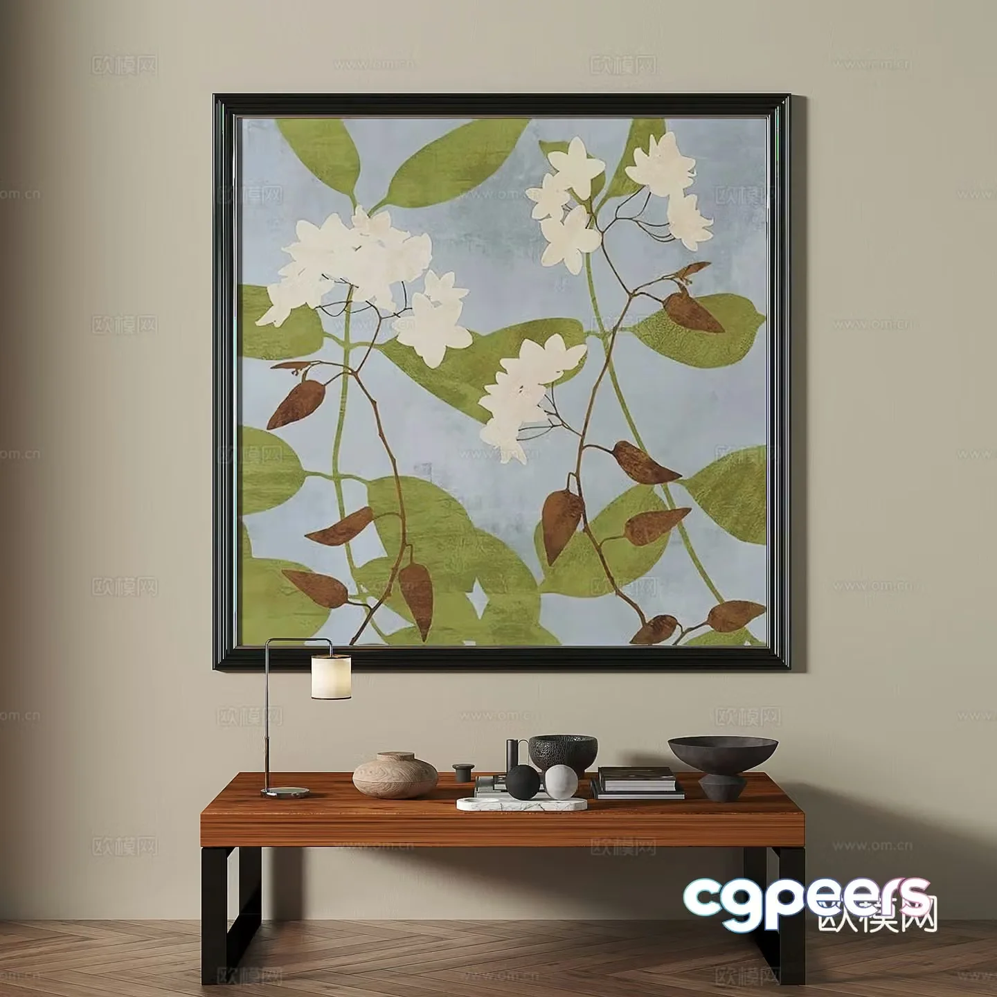 Modern medieval retro decorative painting 3d model