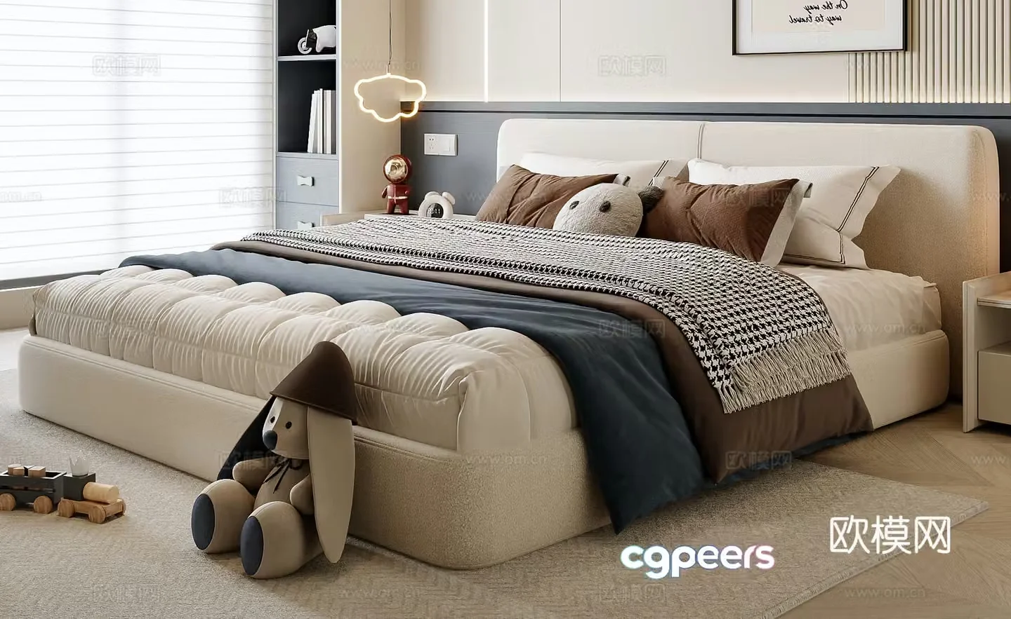 Modern children’s bed 3d model