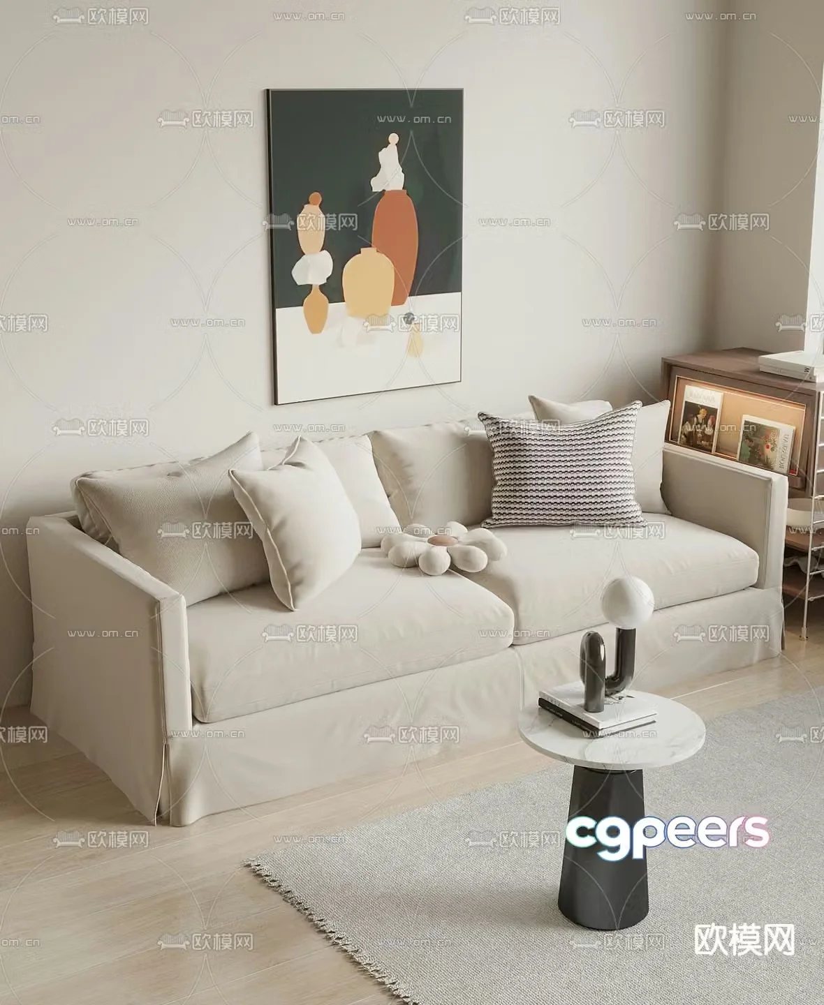Modern love sofa 3d model