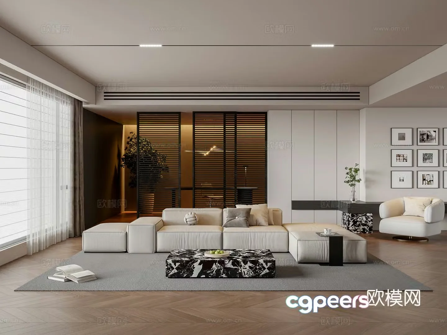 Modern living room 3d model